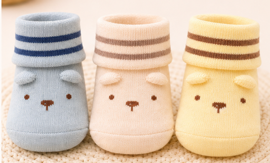 Cuddle Pals – Pastel Animal Socks | Pack of 3 Pairs