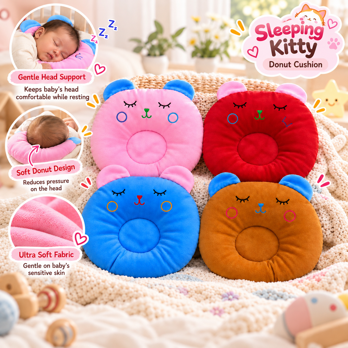 CuddleNest | Donut Baby Comfort Cushion