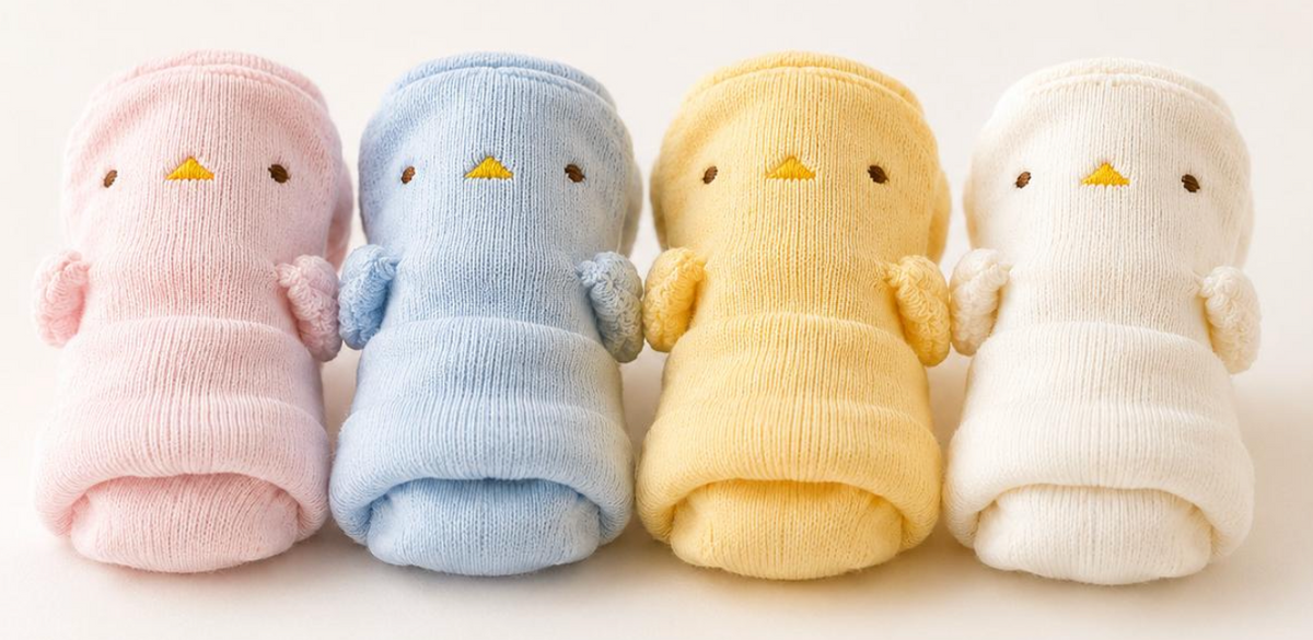 Pastel Chick Baby Socks - set of 2