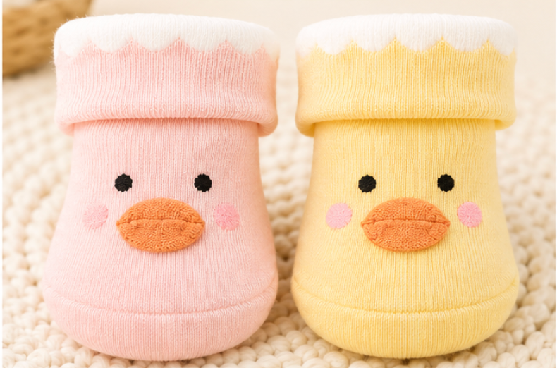 Ducky Cuddles – Baby Socks | Set of 2 🐥✨
