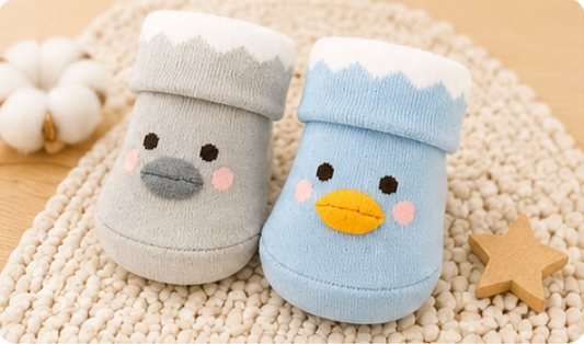 Ducky Cuddles – Baby Socks | Set of 2 🐥✨