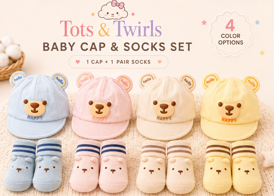 Baby Bear Cap & Socks | 1 Cap + 1 Pair