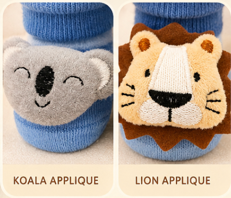 Little Animal Hugs Socks | Set of 2 Socks | Lion and Koala