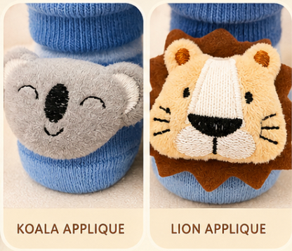 Little Animal Hugs | Set of 2 Socks | Lion and Koala