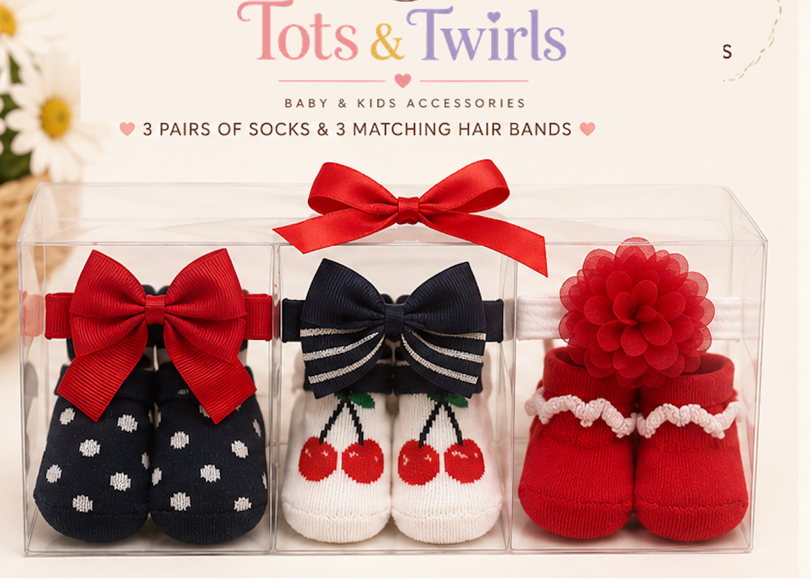 Little Luxe Duo - Baby Socks & Hairband Set