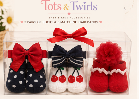 Little Luxe Duo - Baby Socks & Hairband Set