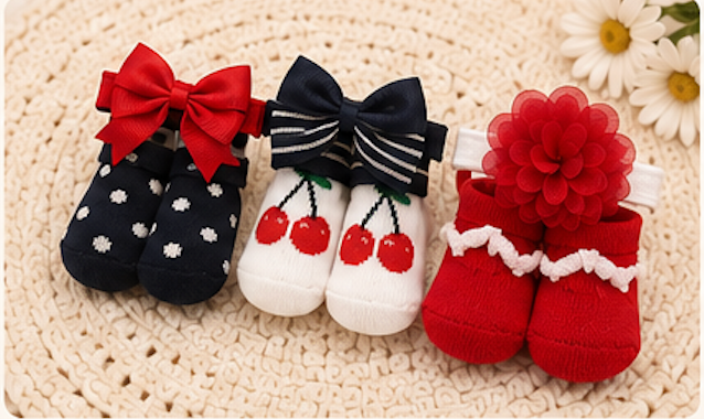 Little Luxe Duo - Baby Socks & Hairband Set