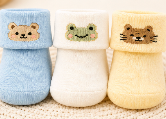 Cuddle Pals – Pastel Animal Socks | Pack of 3 Pairs