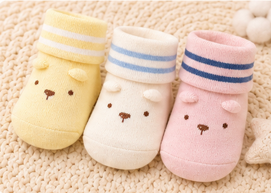 Cuddle Pals – Pastel Animal Socks | Pack of 3 Pairs