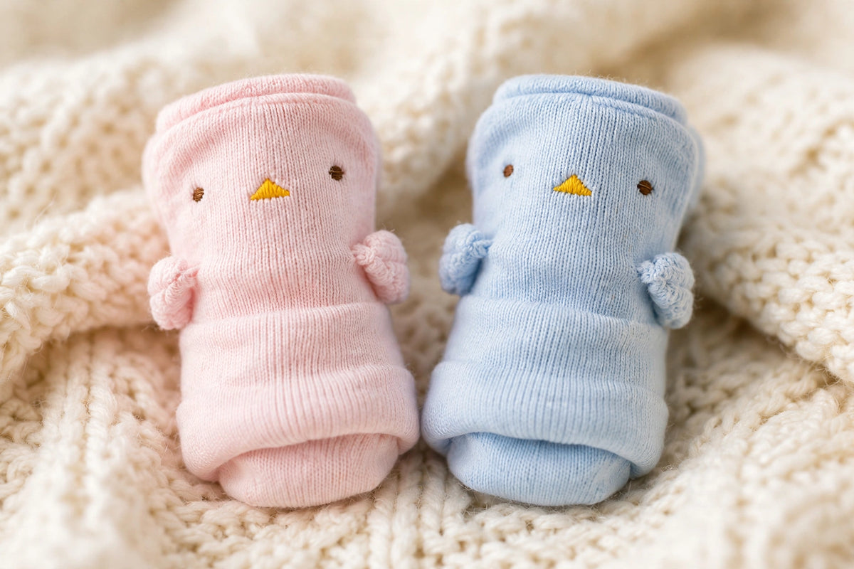 Pastel Chick Baby Socks - set of 2