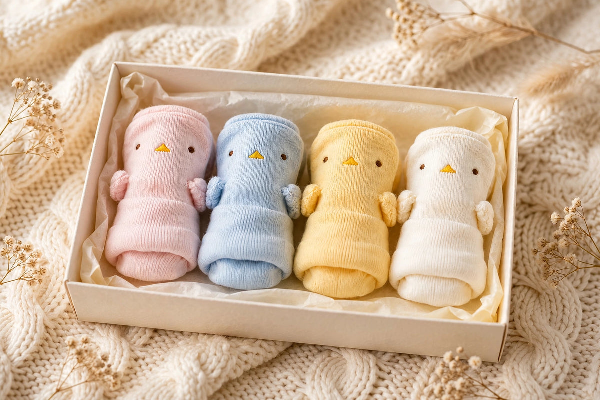 Pastel Chick Baby Socks - set of 2